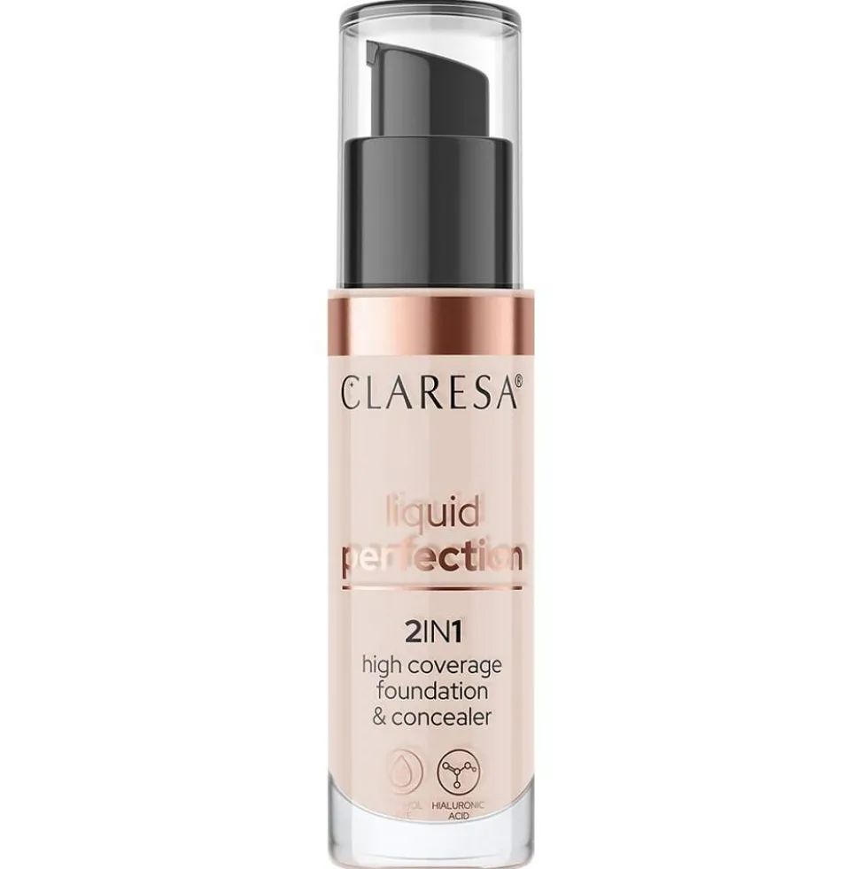 Claresa Liquid Perfection 2w1 korektor i podkład kryjący 103 Cool Medium 34g
