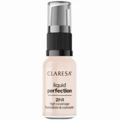 Claresa Liquid Perfection 2w1 korektor i podkład kryjący 101 Light 18g