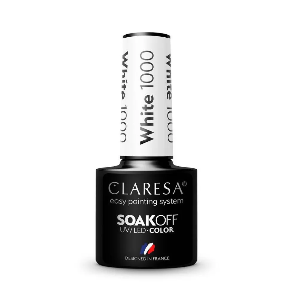 Claresa Soak Off UV/LED Color lakier hybrydowy 1000 White 5g