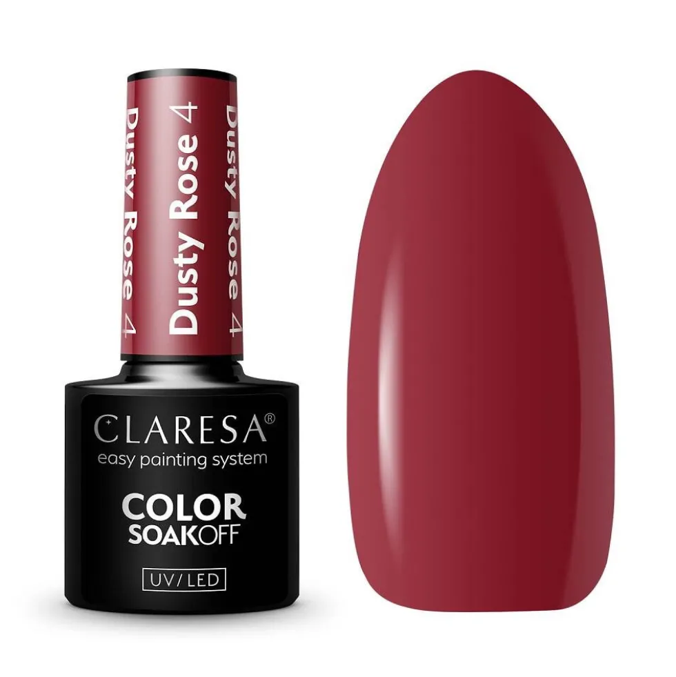 Claresa Soak Off UV/LED Dusty Rose lakier hybrydowy 4 5g