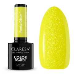 Claresa Soak Off UV/LED Funky Disco lakier hybrydowy 1 5g