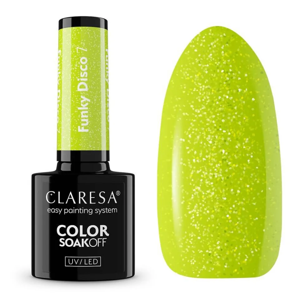 Claresa Soak Off UV/LED Funky Disco lakier hybrydowy 7 5g