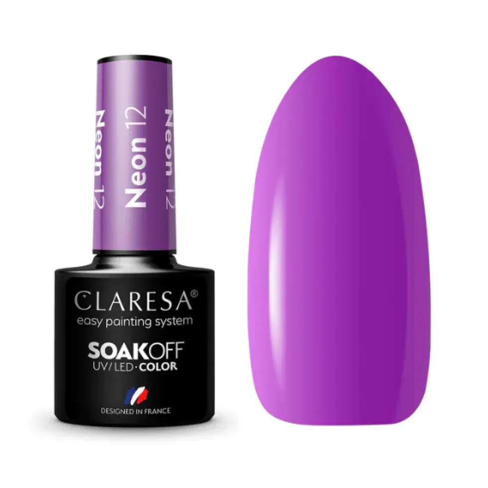 Claresa Soak Off UV/LED Neon lakier hybrydowy 12 5g
