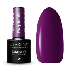 Claresa Soak Off UV/LED Purple lakier hybrydowy 619 5g