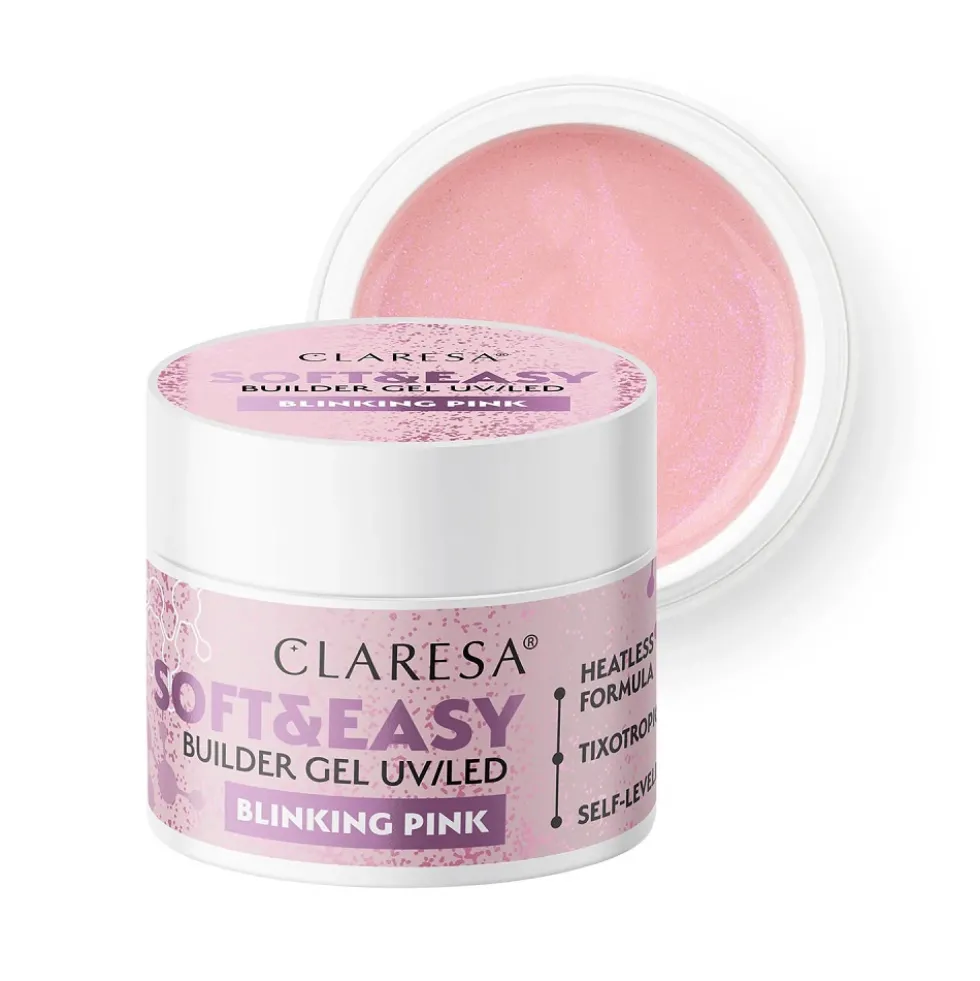 Claresa Soft&Easy Builder Gel żel budujący Blinking Pink 90g