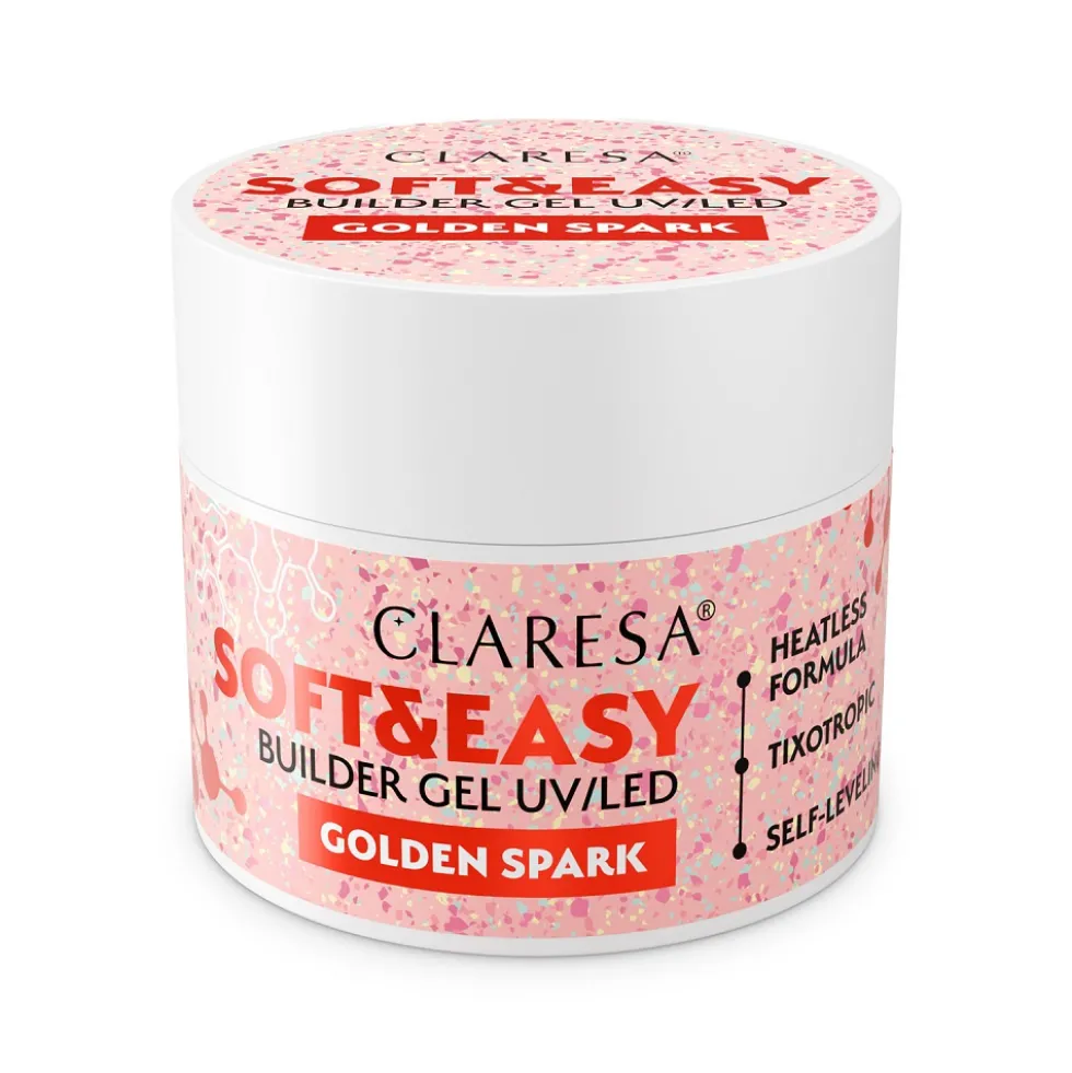 Claresa Soft&Easy Builder Gel żel budujący Golden Spark 12g