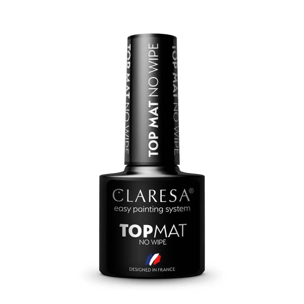 Claresa Top Matt No Wipe matowy top utwardzający do lakieru hybrydowego bez przemywania 5g