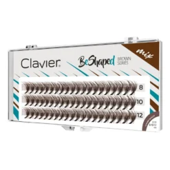 Clavier BeShaped Brown kępki rzęs skręt B 10D mix 8/10/12mm