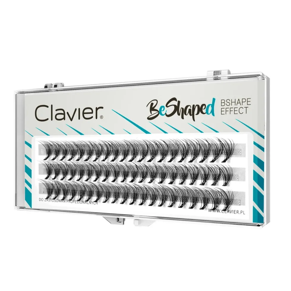 Clavier BeShaped jedwabne kępki rzęs skręt B 10D mix 8-10-12mm