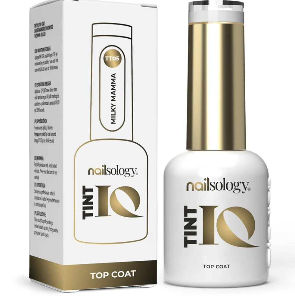 Clavier Nailsology Tint IQ Top Coat top hybrydowy TT05 Milky Mamma 8ml