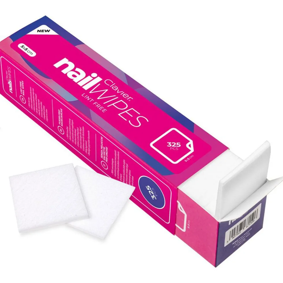Clavier Nail Wipes waciki do paznokci bezpyłowe 325szt.