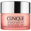 Clinique All About Eyes™ Rich Cream bogaty krem pod oczy redukujący sińce i opuchliznę oraz linie i drobne zmarszczki 30ml