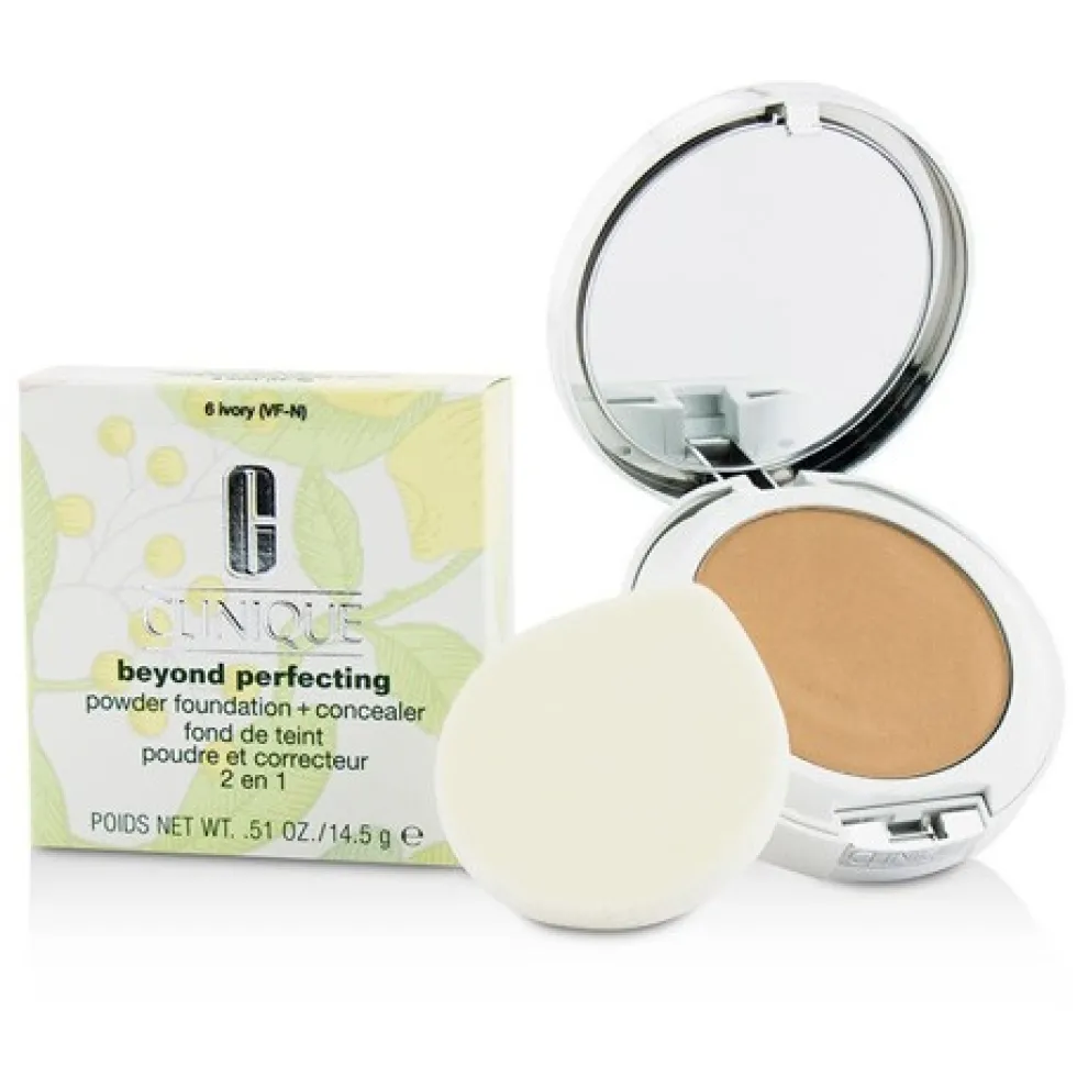 Clinique Beyond Perfecting Powder Foundation + Concealer podkład w pudrze i korektor 06 Ivory 14.5g