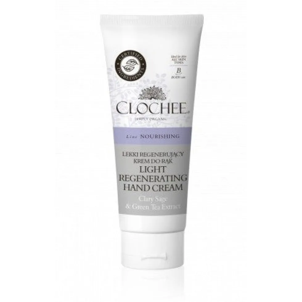 Clochee Simply Organic lekki regenerujący krem do rąk 100ml
