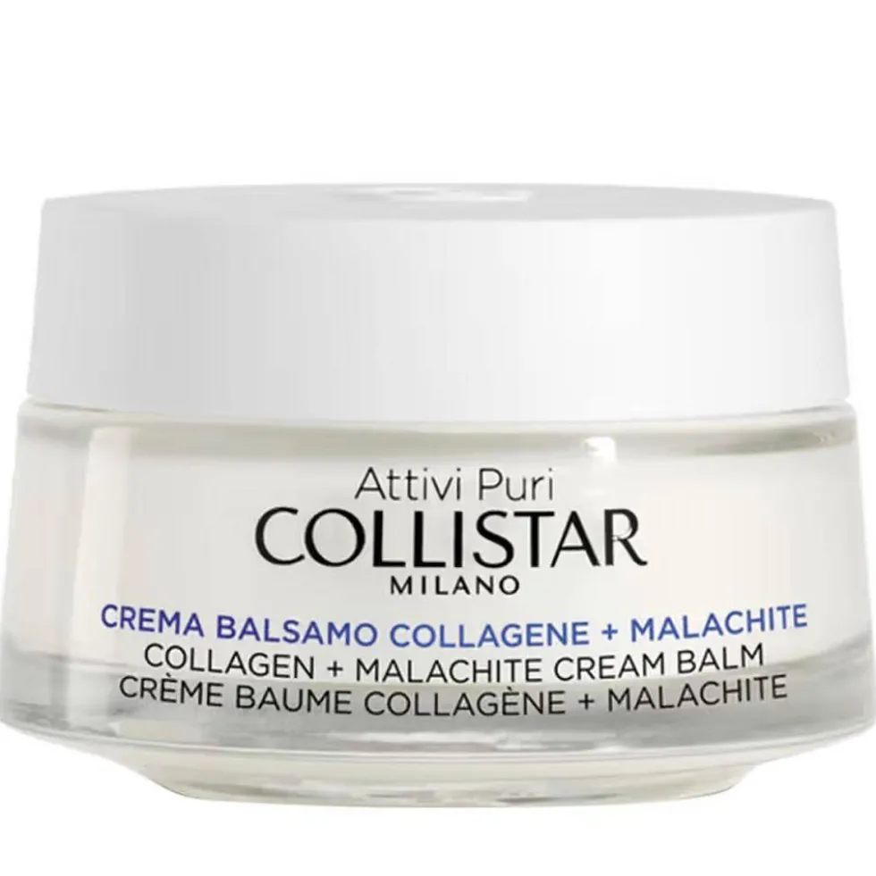 Collistar Attivi Puri Collagen + Malachite Cream Balm przeciwzmarszczkowy krem-balsam do twarzy z kolagenem i malachitem 50ml