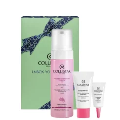 Collistar Unbox Your Beauty zestaw łagodzący mus oczyszczający do twarzy 180ml + krem głęboko nawilżający 25ml + hydro-żel pod oczy 5ml