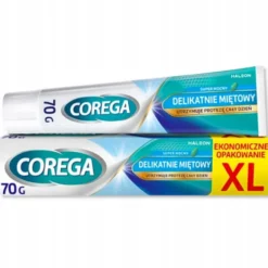 Corega Super Mocny Delikatnie Miętowy krem mocujący do protez zębowych 70g