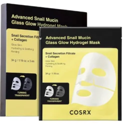 COSRX Advanced Snail Mucin Glass Glow Hydrogel Mask hydrożelowa maseczka w płachcie z mucyną ślimaka 3szt.