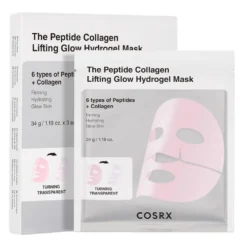 COSRX The Peptide Collagen Lifting Glow Hydrogel Mask hydrożelowa maseczka w płachcie z peptydami i kolagenem 3szt.