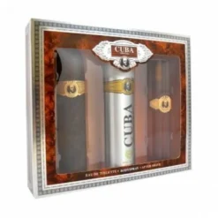 Cuba Original Cuba Gold zestaw woda toaletowa spray 100ml + dezodorant spray 200ml + woda po goleniu 100ml