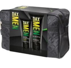 Dax Men Zestaw żel do mycia twarzy ciała i włosów 3w1 180ml + kojący balsam po goleniu 100ml + kosmetyczka