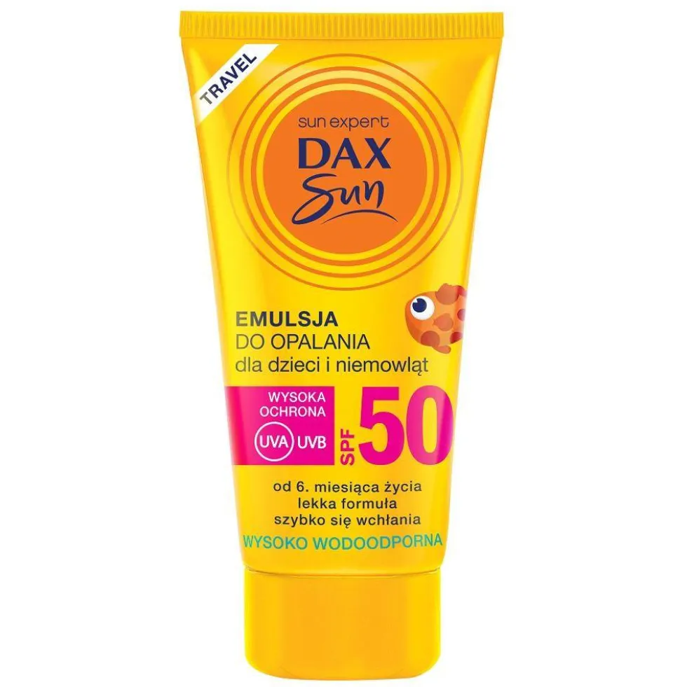 Dax Sun Emulsja do opalania dla dzieci i niemowląt SPF50 Travel 50ml