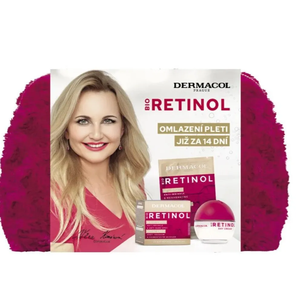 Dermacol Bio Retinol zestaw krem na dzień 50ml + maska do twarzy 2x8ml + krem na noc 50ml