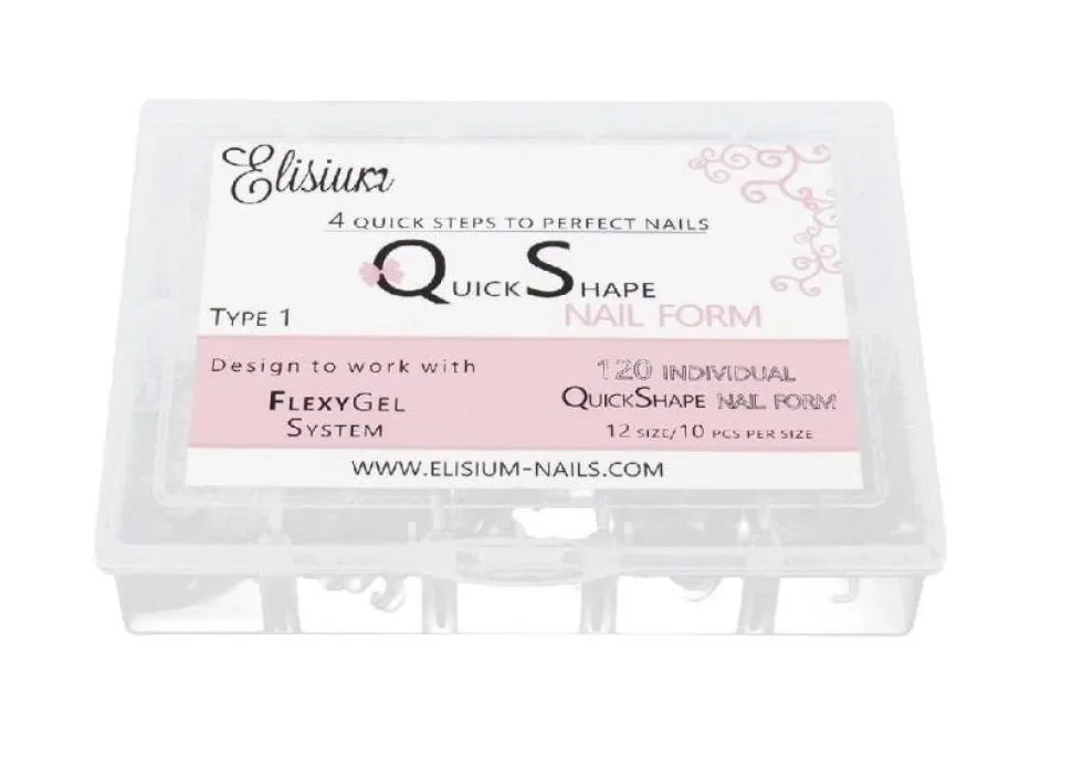 Elisium Quick Shape Nail Form Type1 formy do przedłużania paznokci 120 szt.