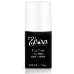 Elisium Top Coat Total Matte matowy top do lakierów hybrydowych Black Confetti 9g