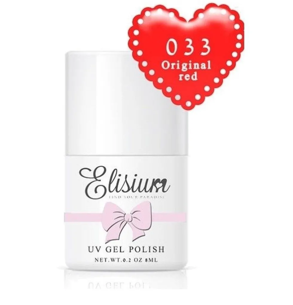 Elisium UV Gel Polish lakier hybrydowy do paznokci 033 Original Red 9g