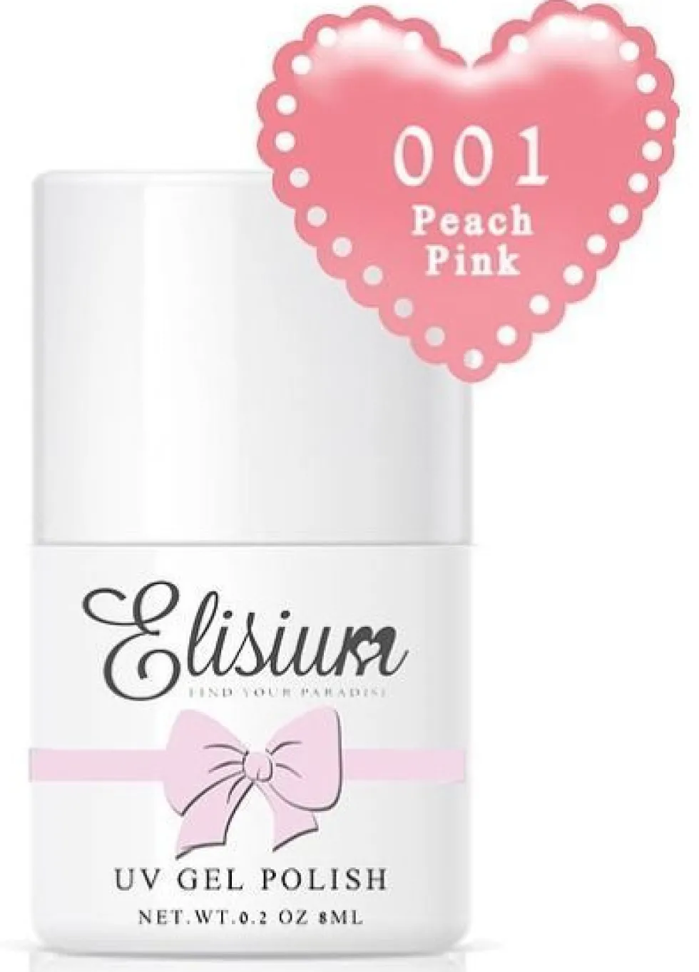 Elisium UV Gel Polish lakier hybrydowy do paznokci 001 Peach Pink 9g