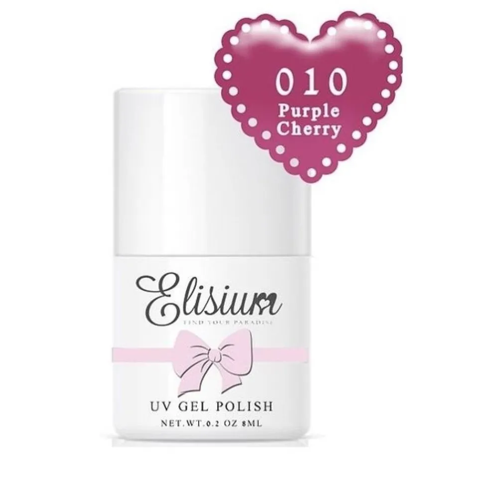 Elisium UV Gel Polish lakier hybrydowy do paznokci 010 Purple Cherry 9g