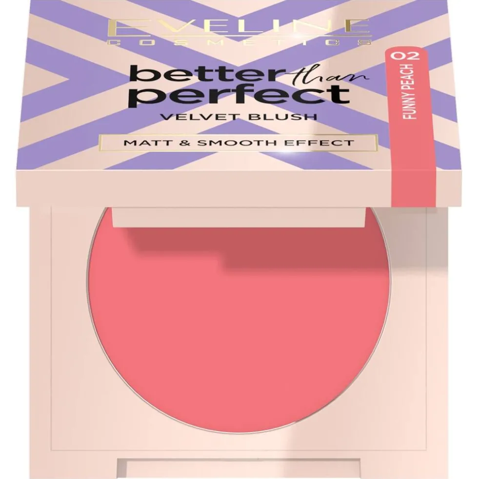 Eveline Cosmetics Better Than Perfect Velvet Blush róż prasowany 02 Funny Peach 2.3g