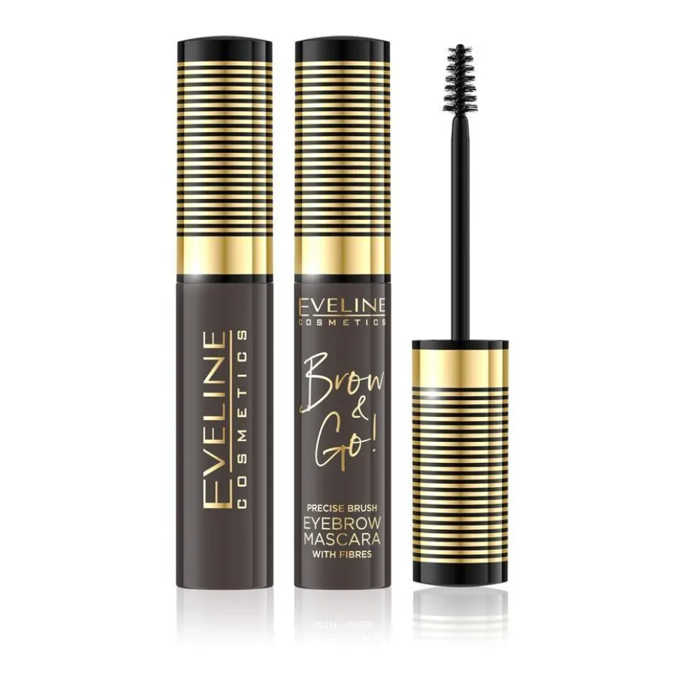 Eveline Cosmetics Brow & Go! maskara do brwi z zagęszczającymi włókienkami 02 Dark 6ml