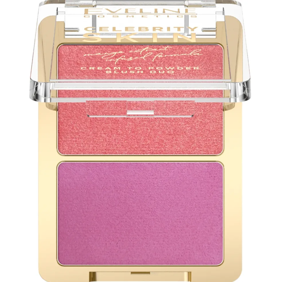 Eveline Cosmetics Celebrity Skin duet kremowych róży do policzków 02 Sunset Flush 8g