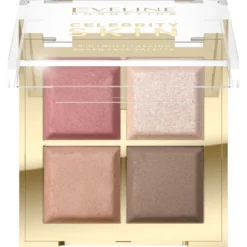Eveline Cosmetics Celebrity Skin wypiekana paleta wielofunkcyjna do konturowania 4w1 16g