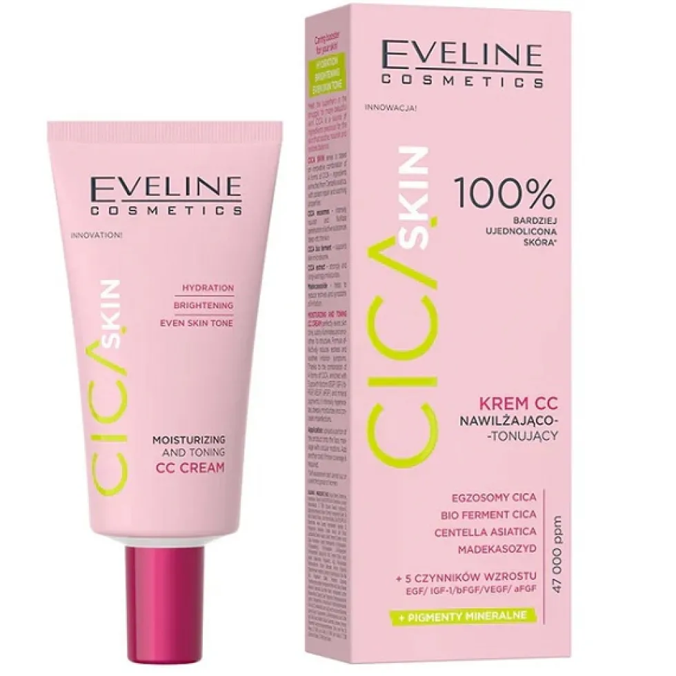 Eveline Cosmetics Cica Skin krem CC nawilżająco-tonujący 30ml