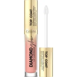 Eveline Cosmetics Diamond Glow Lip Luminizer top coat do ust z kwasem hialuronowym 13 Peach Fuzz 4.5ml