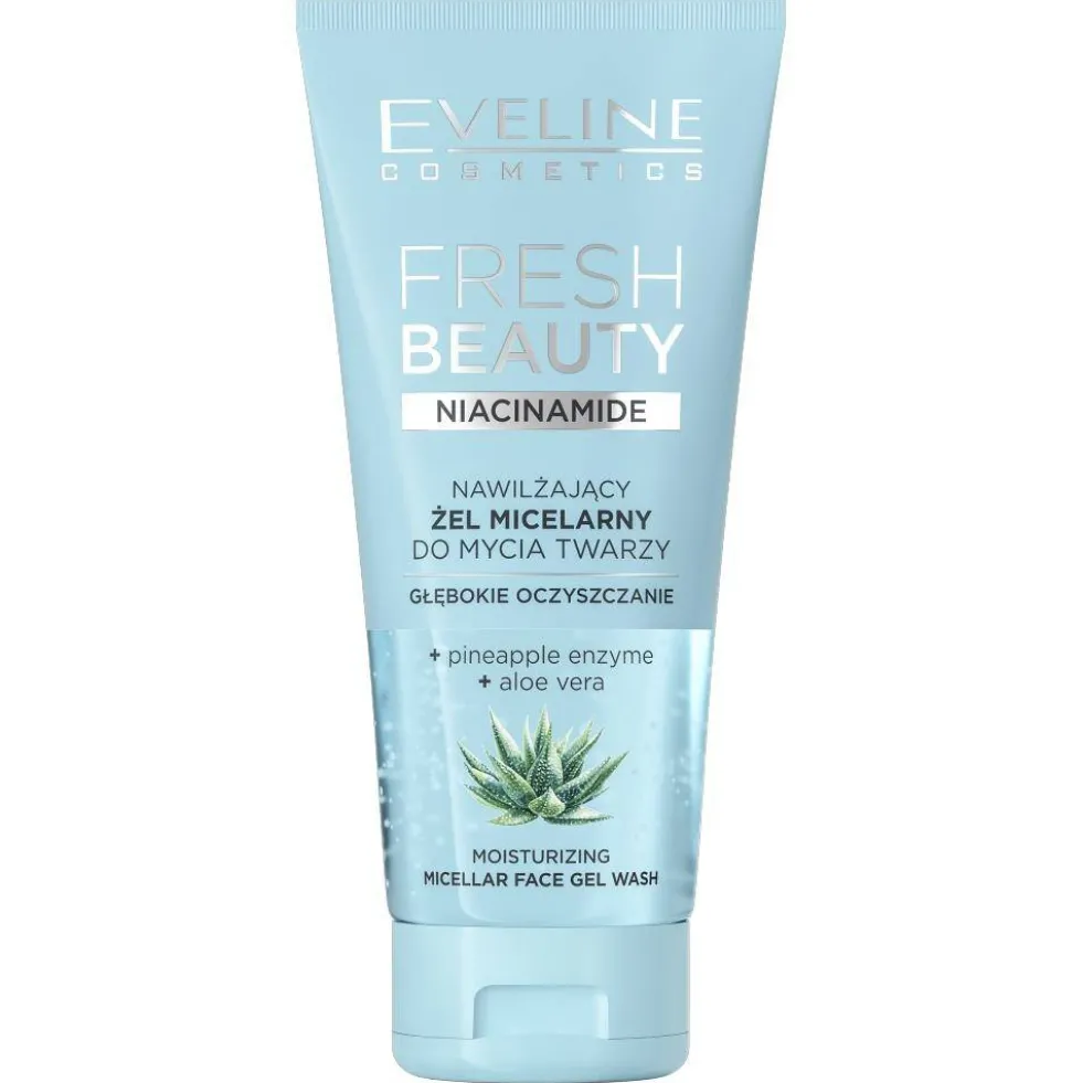 Eveline Cosmetics Fresh Beauty nawilżający żel micelarny do mycia twarzy z niacynamidem 150ml