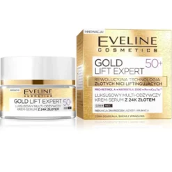 Eveline Cosmetics Gold Lift Expert 50+ luksusowy multi-odżywczy krem-serum z 24k złotem dzień/noc 50ml