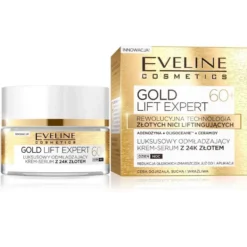 Eveline Cosmetics Gold Lift Expert 60+ luksusowy odmładzający krem-serum z 24k złotem dzień/noc 50ml