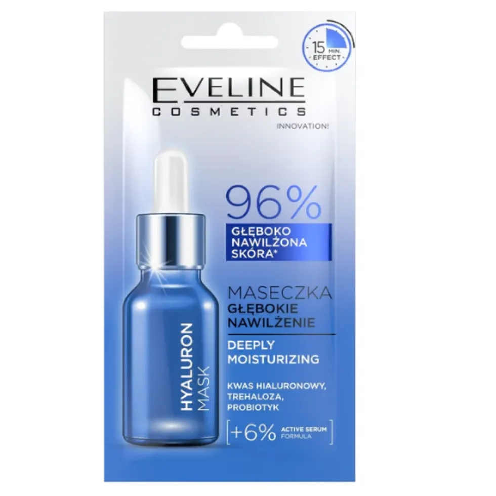 Eveline Cosmetics Hyaluron Mask maseczka głębokie nawilżenie 8ml