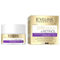 Eveline Cosmetics 24K Gold&Retinol skoncentrowany krem liftingujący 50+ 50ml