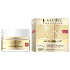 Eveline Cosmetics 24K Gold Vitamin C złoty krem + esencja napinająca 60+ 50ml