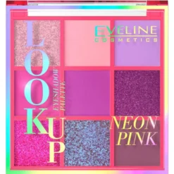 Eveline Cosmetics Look Up paleta 9 cieni do powiek Neon Pink 10.8g