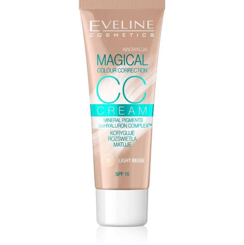 Eveline Cosmetics Magical Colour Correction CC Cream multifunkcyjny podkład 50 Light Beige SPF15 30ml