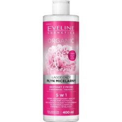 Eveline Cosmetics Organic łagodzący płyn micelarny do demakijażu z peonią 400ml