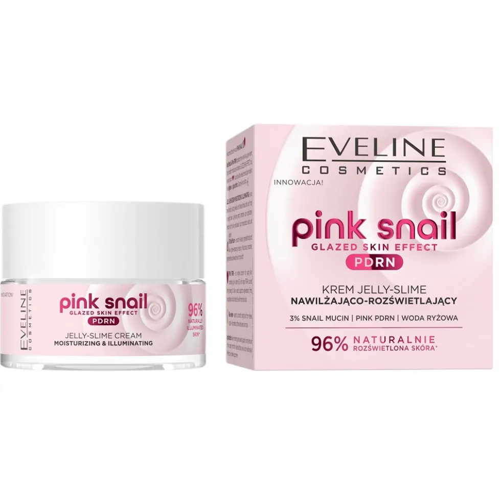 Eveline Cosmetics Pink Snail krem nawilżająco-rozświetlający 50ml