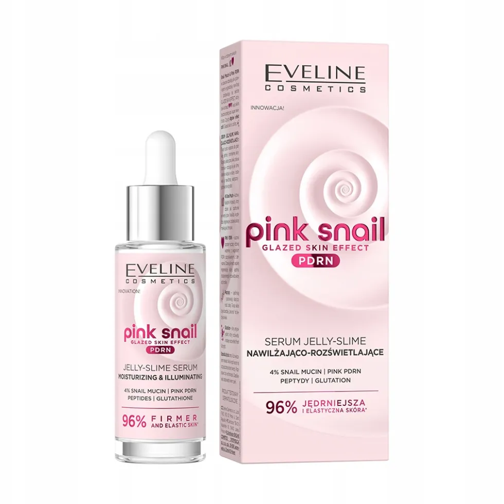 Eveline Cosmetics Pink Snail nawilżająco-rozświetlające serum 30ml