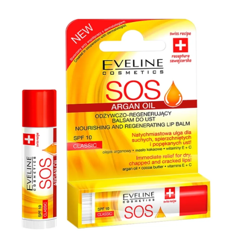 Eveline Cosmetics SOS odżywczo-regenerujący balsam do ust SPF20 Classic 4.5ml